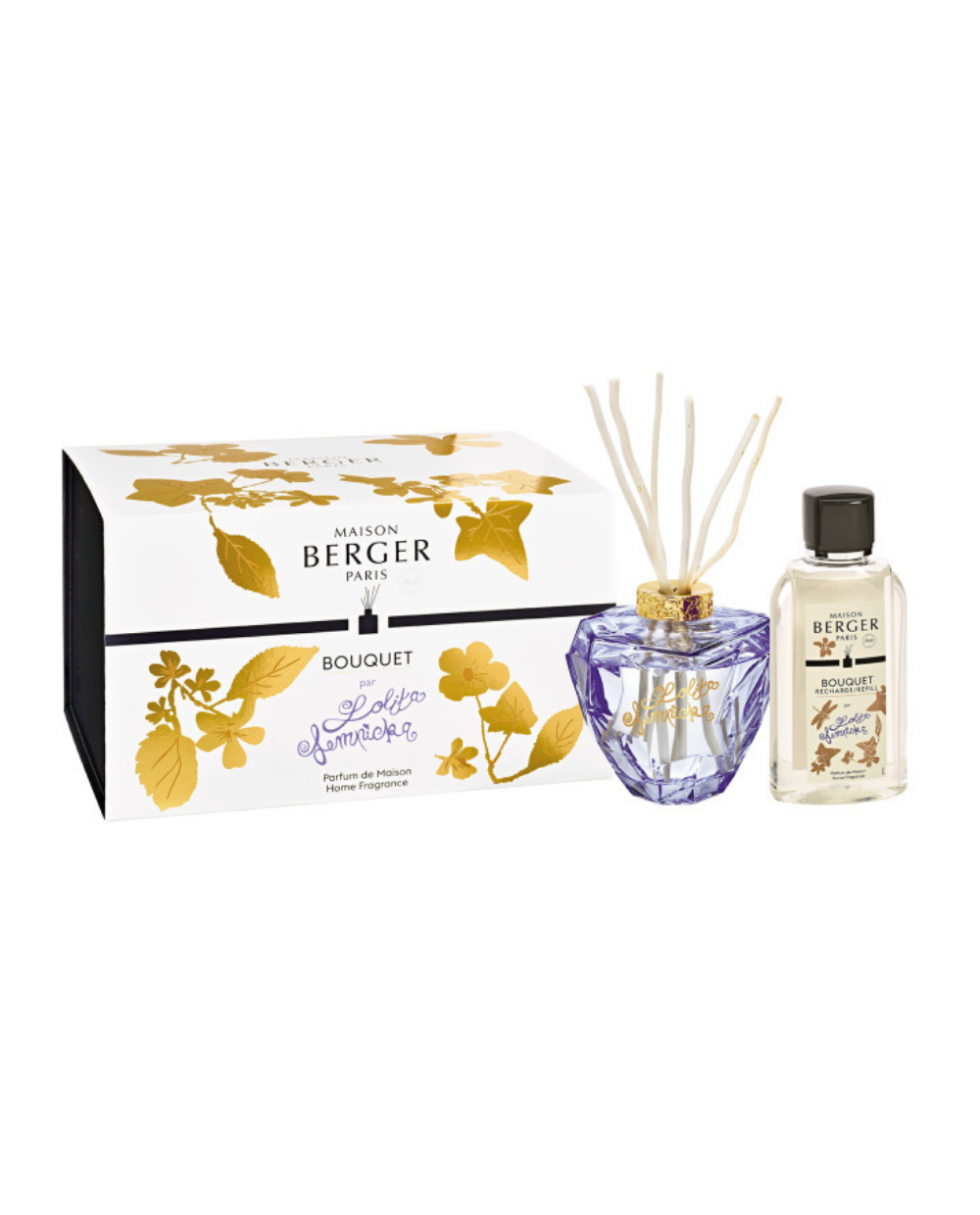 Zestaw Patyczki Zapachowe Lolita Premium Fiolet Maison Berger Paris + Olejek Zapachowy „Lolita” 200ml